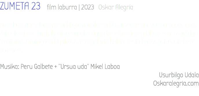 ZUMETA 23 film laburra | 2023 Oskar Alegría Jose Luis Zumetaren Usurbilgo muralaren 50. urteurrena. Duela mende erdi, Zumetak bere lanik ikonikoena utzi zigun bere herriaren bihotzean: Usurbilgo frontoian. Oraingoan bi pilotari-margolarik kolore festa bat ospatu dute bere omenez. Musika: Peru Galbete + "Ursua uda" Mikel Laboa Usurbilgo Udala Oskaralegria.com 